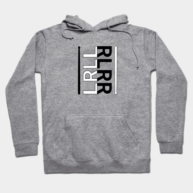 Paradiddle: RLRR LRLL Drum Rudiment Enthusiast Hoodie by Spark of Geniuz